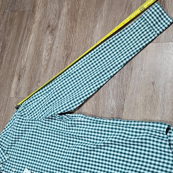NWT J. Crew Green White Gingham Check Secret Wash Long Sleeve Button Down Shirt - Picture 16 of 16